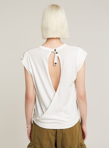 Open Back Loose Sleeveless Top